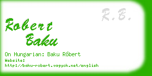 robert baku business card